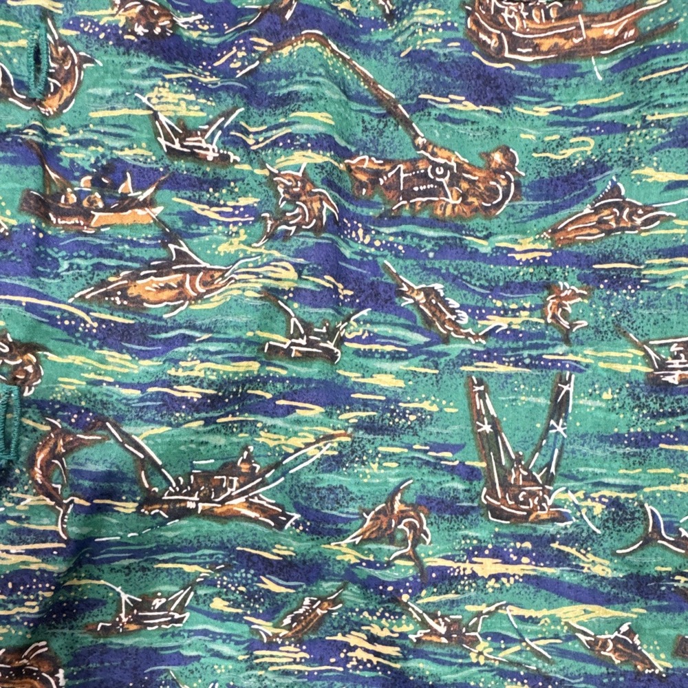 Vintage Kahala Sportfish Division Hawaiian Shirt XL Fishing Boats Marlin Hawaii - Picture 5 of 7